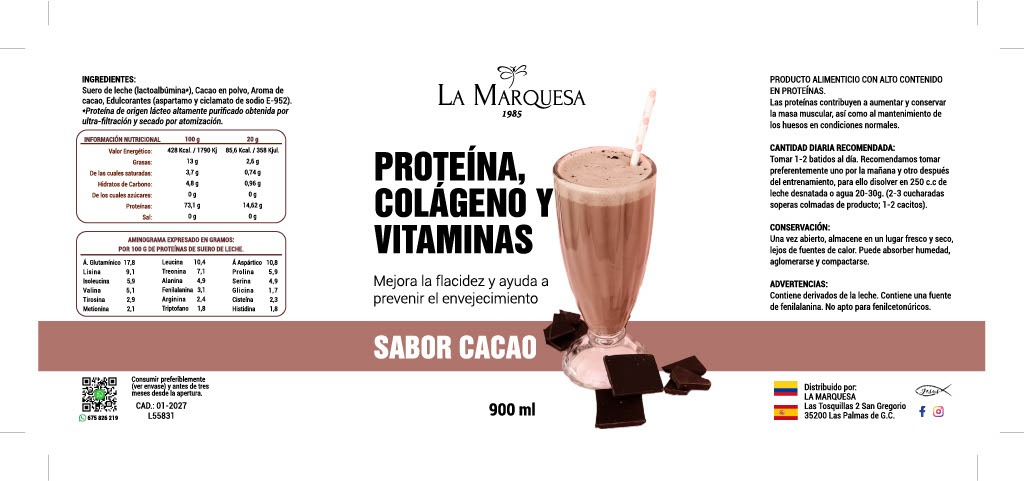 Proteína, Colágeno y Vitaminas – Sabor Cacao